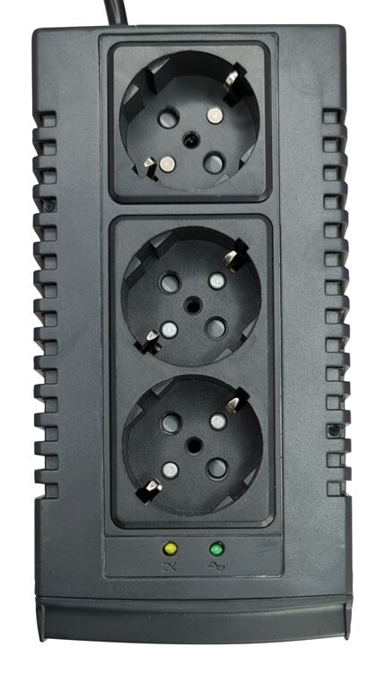POWERTECH σταθεροποιητής ρεύματος PT-AVR-1500, 1500VA, 3x έξοδοι πρίζας - Image 2