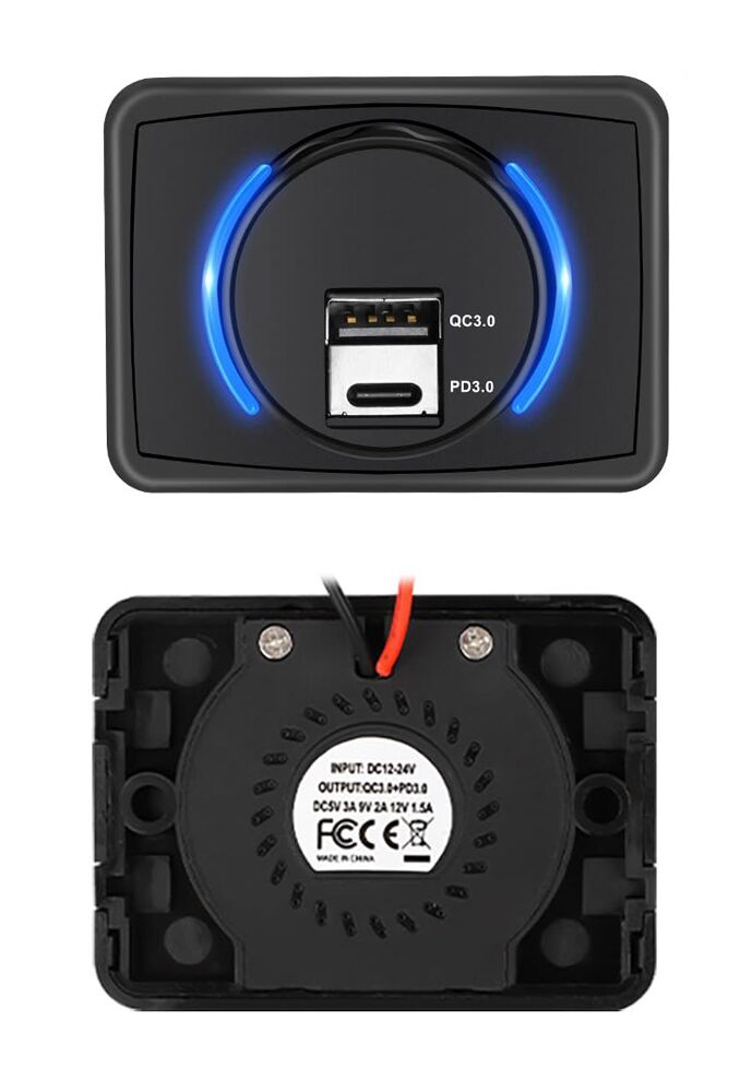 POWERTECH πρίζα USB για σκάφη & οχήματα PTL-027, USB & USB-C - Image 4