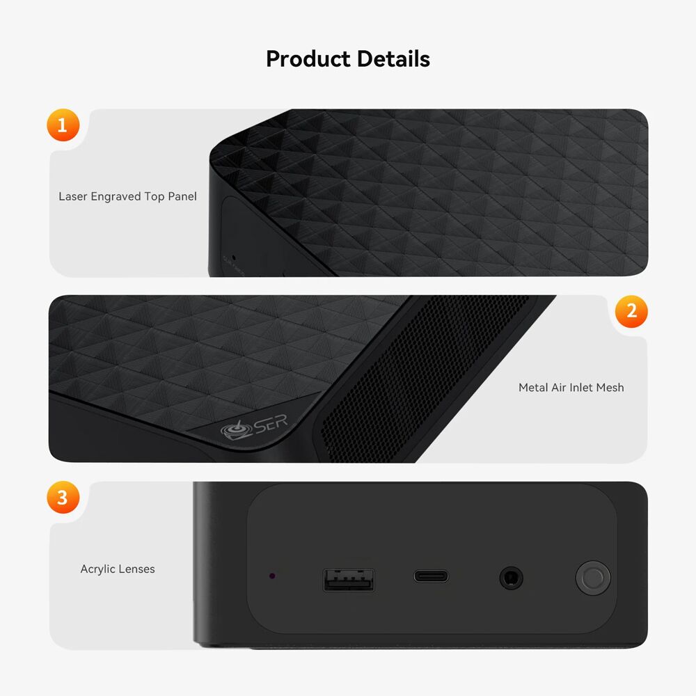 BEELINK mini PC SER 6, AMD 6900HX AMD 680M, 16/500GB M.2, Windows 11 Pro - Image 6
