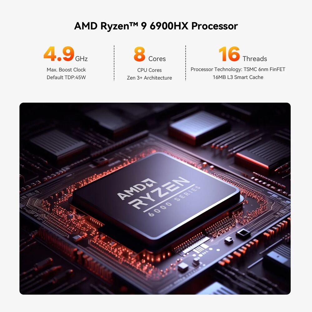 BEELINK mini PC SER 6, AMD 6900HX AMD 680M, 16/500GB M.2, Windows 11 Pro - Image 13