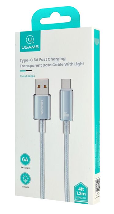 USAMS καλώδιο USB-C σε USB US-SJ658, 66W, 480Mbps, 1.2m, μπλε - Image 4