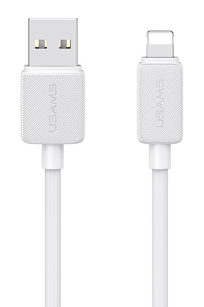 USAMS καλώδιο Lightning σε USB US-SJ694, 2.4A, 480Mbps, 2m, λευκό