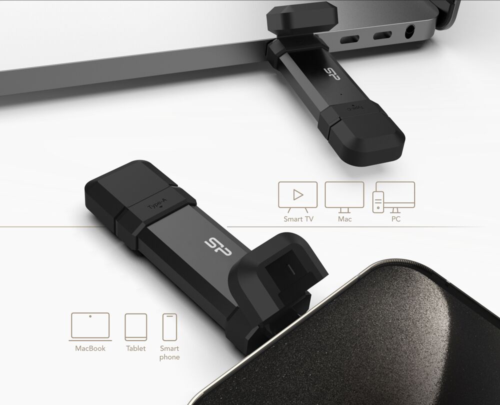 SILICON POWER εξωτερικός SSD Marvel Xtreme DS72, USB-C/USB 3.2, 1TB, μαύρο - Image 2