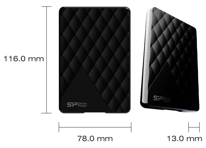 SILICON POWER εξωτερικός HDD 1TB Diamond D06, USB 3.2, μαύρος - Image 4