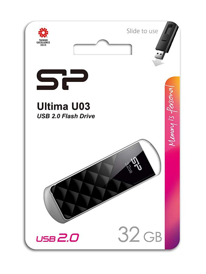 SILICON POWER USB Flash Ultima U03, 32GB, USB 2.0, μαύρο - Image 3