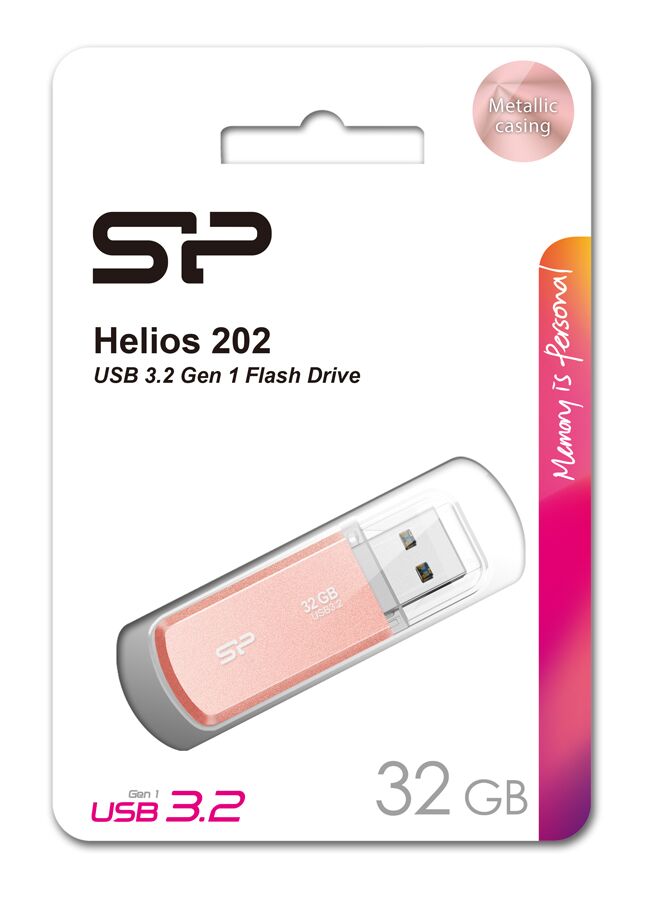 SILICON POWER USB Flash Drive Helios 202, 32GB, USB 3.2, ροζ χρυσό - Image 3