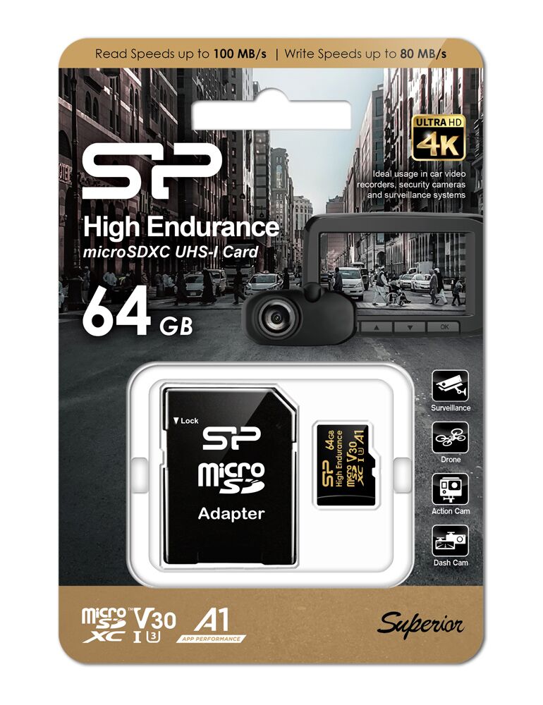 SILICON POWER κάρτα μνήμης microSDHC High Endurance, 64GB, Class 10 UHS-I U3 A1 V30 - Image 6