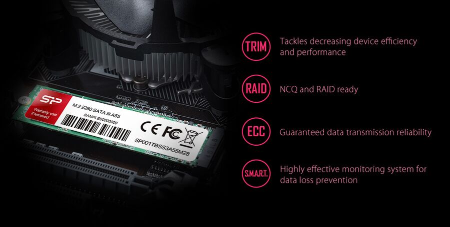 SILICON POWER SSD A55, 256GB, M.2 2280, SATA III, 560-530MB/s - Image 3