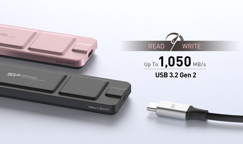 SILICON POWER εξωτερικός SSD PX10, 512GB, USB 3.2, 1050-1050MB/s, μαύρος - Image 2