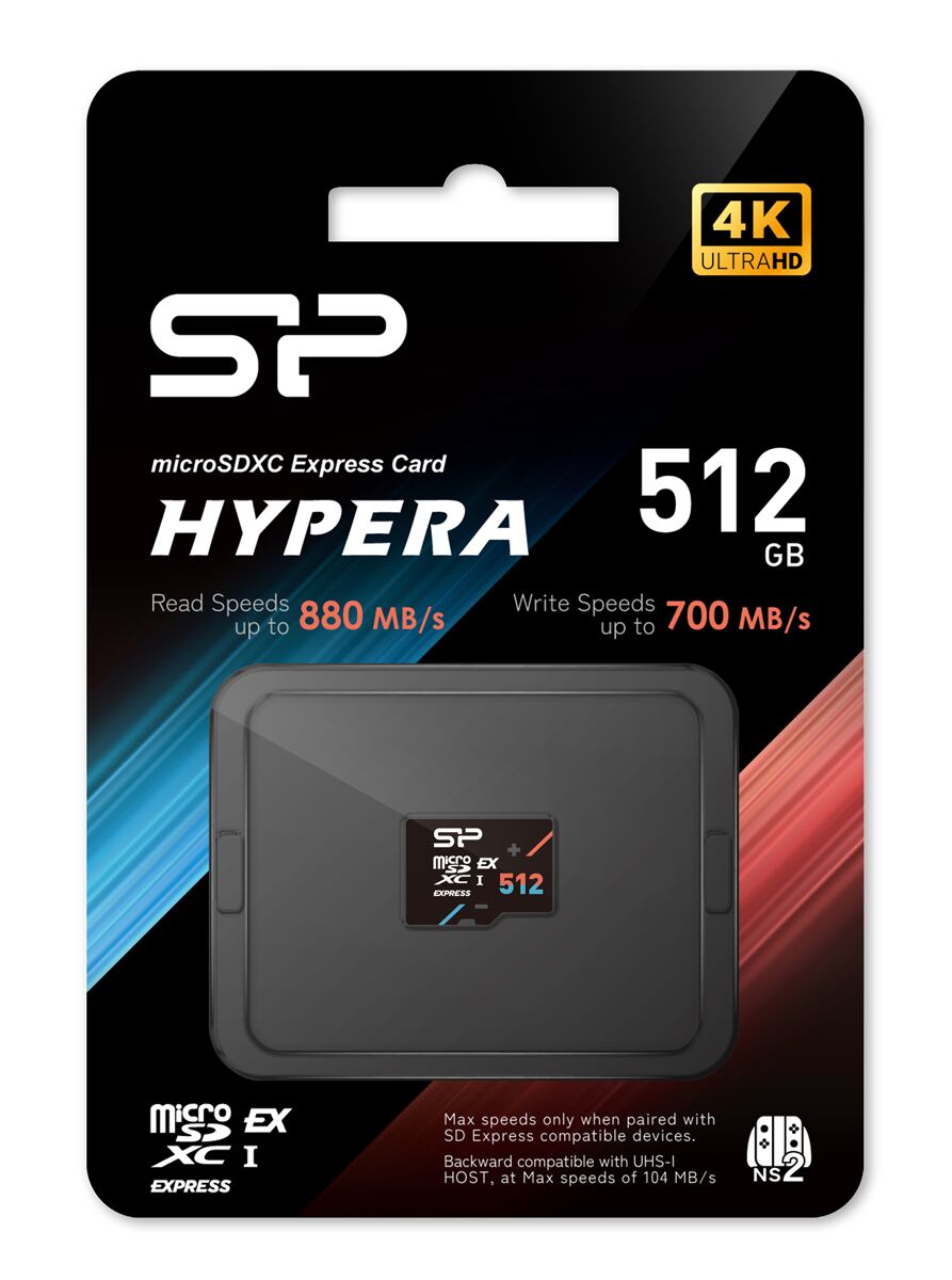 SILICON POWER κάρτα μνήμης microSDXC Express Hypera, 512GB, PCIe Gen 3x1, C10 UHS-I U3 A1 V30 - Image 5