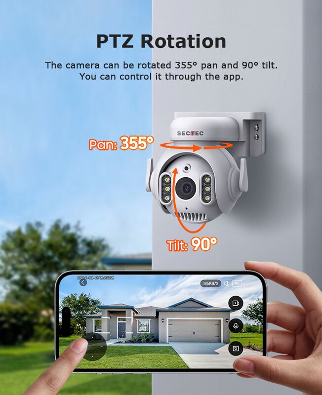 SECTEC smart κάμερα ST-515C-3MTY, 3MP, WiFi, SD, PTZ, IP65 - Image 2