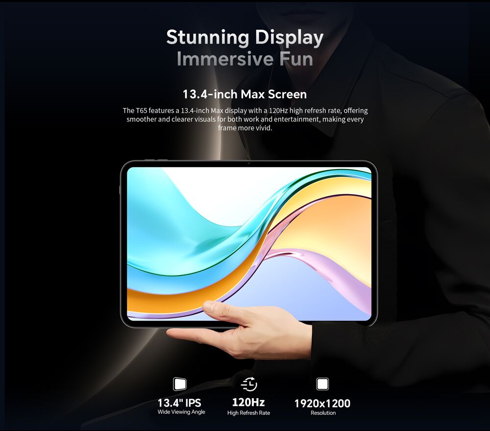 TECLAST tablet T65 με πληκτρολόγιο/στυλό αφής/θήκη, 13.4", 6/128GB, 4G, Android 15, 8000mAh, γκρι - Image 12