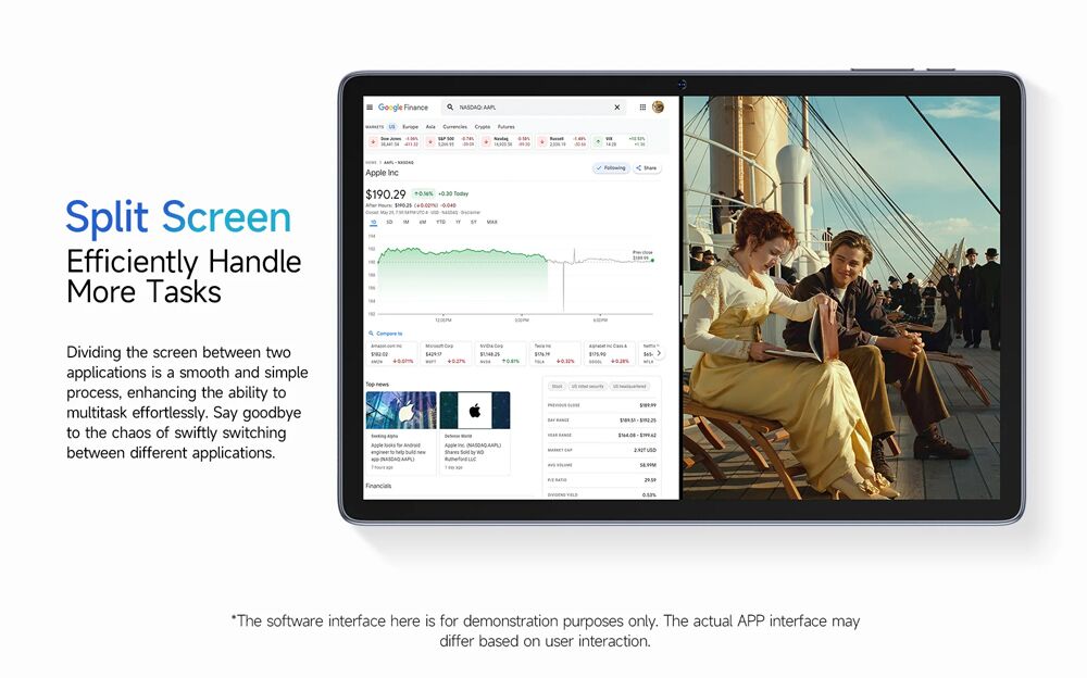 ULEFONE tablet Tab W10, 10.1" HD+, 4/128GB, 6600mAh, Android 14, γκρι - Image 15