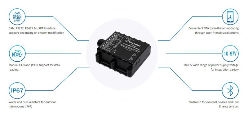 TELTONIKA tracker για ηλεκτρικό σκούτερ TAT100, GSM/GPRS/GNSS, BT, IP67 - Image 4