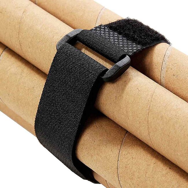 POWERTECH ιμάντας τύπου velcro TIES-024, 20x2cm, μαύρος, 10τμχ - Image 4