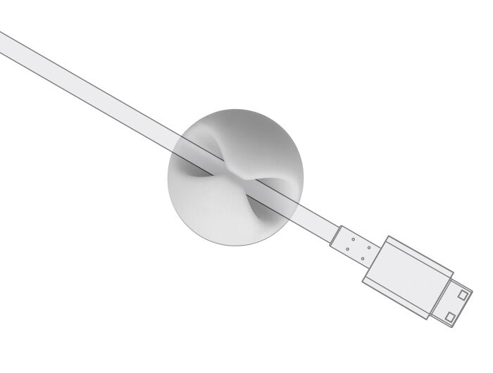 POWERTECH οργανωτές καλωδίων TIES-074, 1 θέση, Φ5mm, λευκό, 10τμχ - Image 2