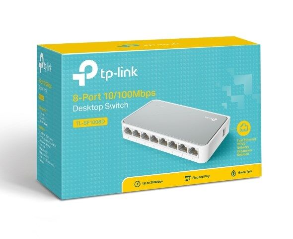 TP-LINK Desktop Switch TL-SF1008D, 8-port 10/100Mbps, Ver. 8.2 - Image 3