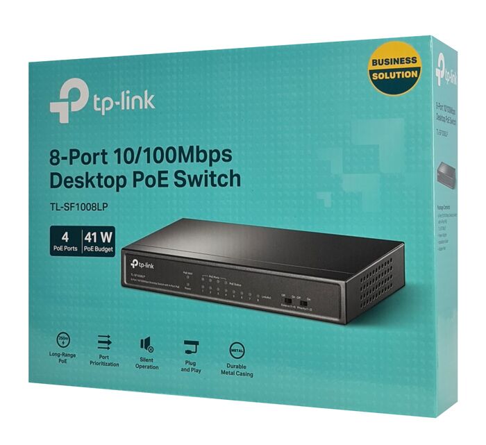 TP-LINK desktop switch TL-SF1008LP, 8-Port 10/100Mbps, 4x PoE, Ver. 2.0 - Image 7