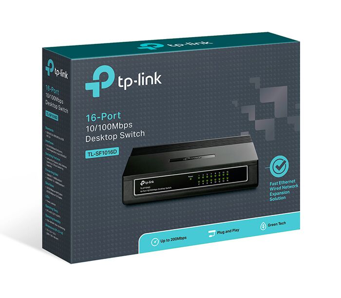 TP-LINK Desktop Switch TL-SF10016D, 10/100Mbps, 16 Θύρες, Ver. 7.0 - Image 2
