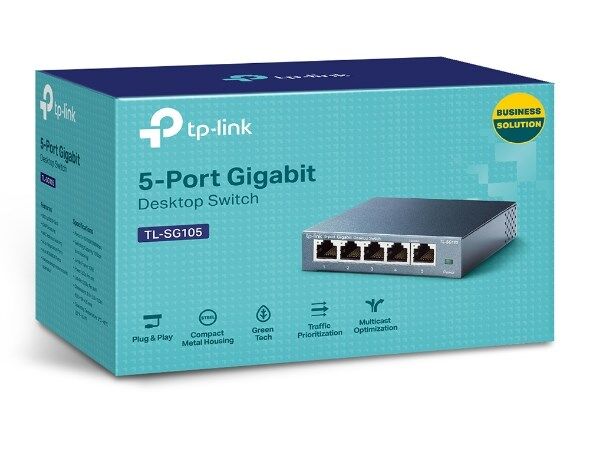 TP-LINK Gigabit Switch TL-SG105, 5 θύρες, Ver. 8.0 - Image 2