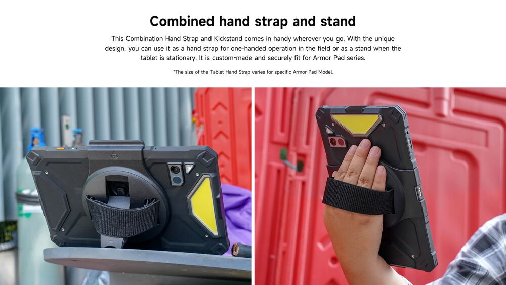 ULEFONE βάση UAS02 για tablet Armor Pad 4 series, με ιμάντα, μαύρη - Image 3