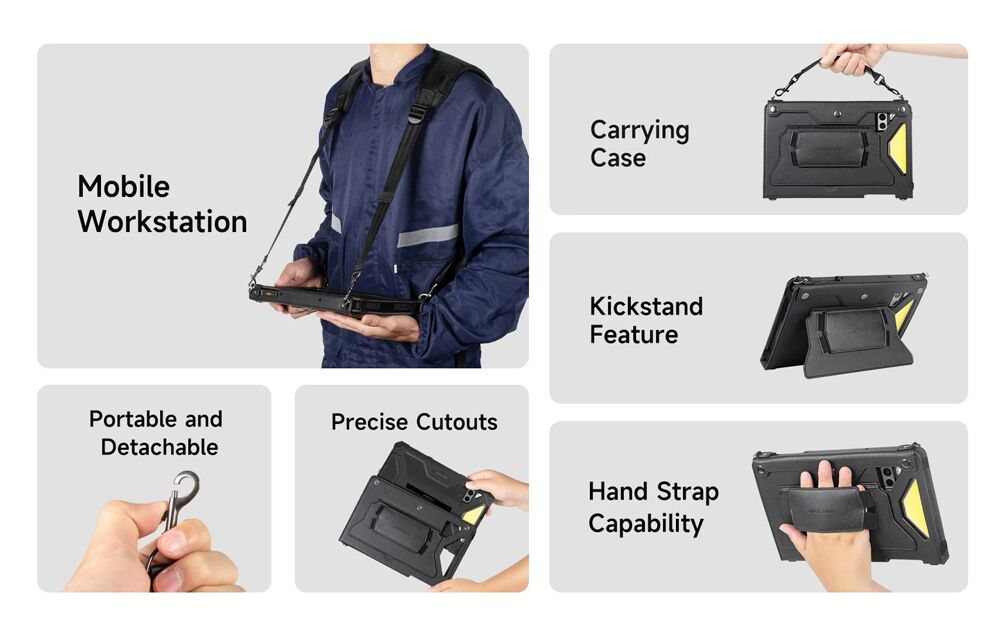 ULEFONE θήκη προστασίας & μεταφοράς UAS07 για tablet Armor Pad 4 series, μαύρη - Image 3