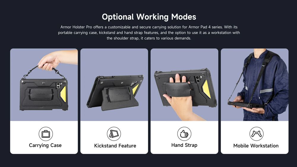 ULEFONE θήκη προστασίας & μεταφοράς UAS07 για tablet Armor Pad 4 series, μαύρη - Image 4