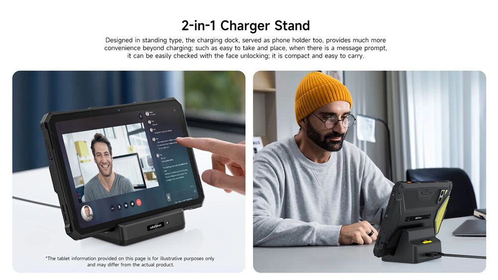 ULEFONE βάση φόρτισης UAS21 για tablet Armor Pad 4 series, 10W, μαύρη - Image 6