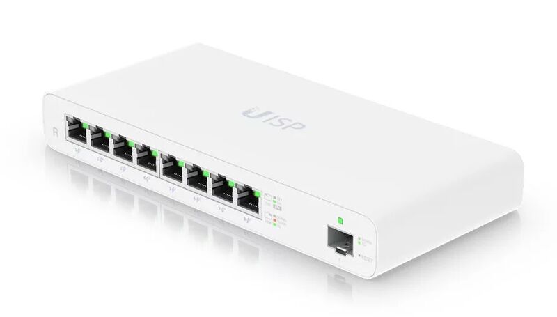 UBIQUITI router UISP-R, 8x Gigabit Ethernet Θύρες, 1000Mbps, PoE 30W