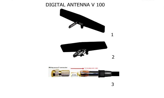VIKAR ψηφιακή κεραία V100, εσωτερικής & εξωτερικής χρήσης, 10dB - Image 3
