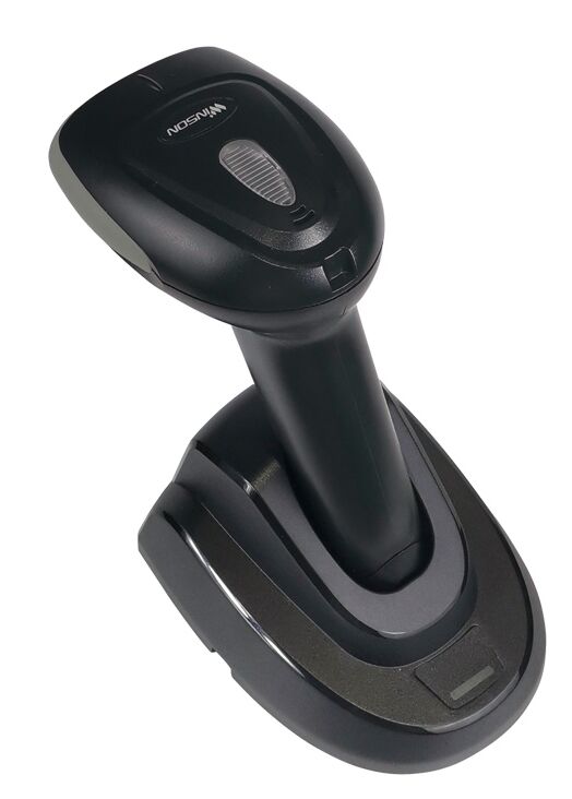 WINSON barcode scanner WNI-6223, 1D & 2D, ασύρματο, 2600mAh, με βάση φόρτισης, μαύρο - Image 2
