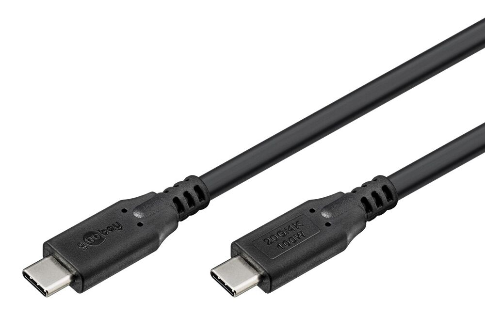 GOOBAY καλώδιο USB-C 74198, USB4, 100W, 20Gbps, 4K/60Hz, 3m, μαύρο