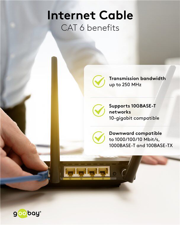 GOOBAY καλώδιο δικτύου 93214, CAT 6 S/FTP, copper, 250MHz, 0.25m, κόκκινο - Image 5