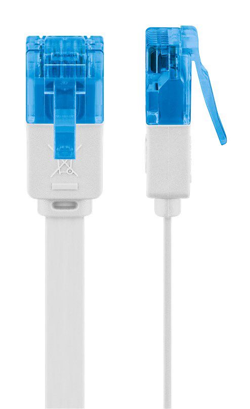 GOOBAY καλώδιο δικτύου 96303, CAT 6A U/UTP, flat, 500MHz, Copper, 0.5m, λευκό - Image 4