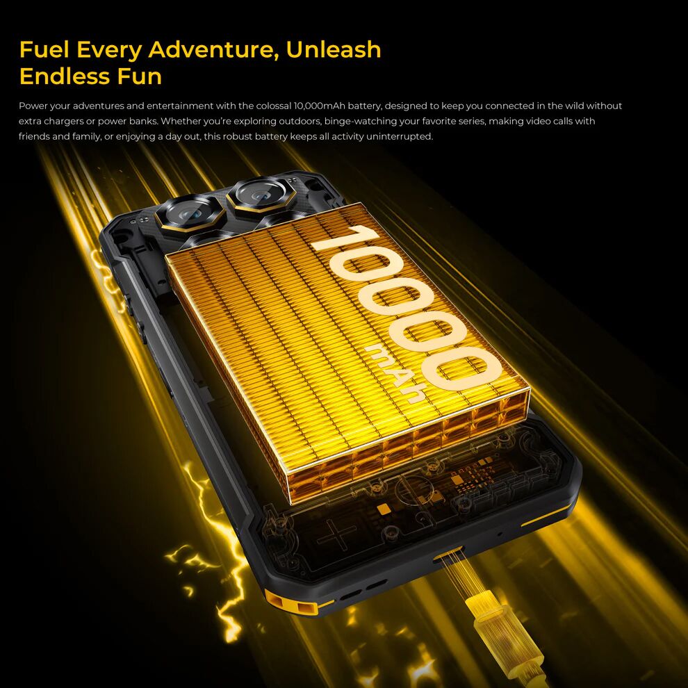 OUKITEL smartphone WP60, 7.2", 8/256GB, 5G, 10000mAh, IP68/IP69K/MIL-STD-810H, μαύρο - Image 8
