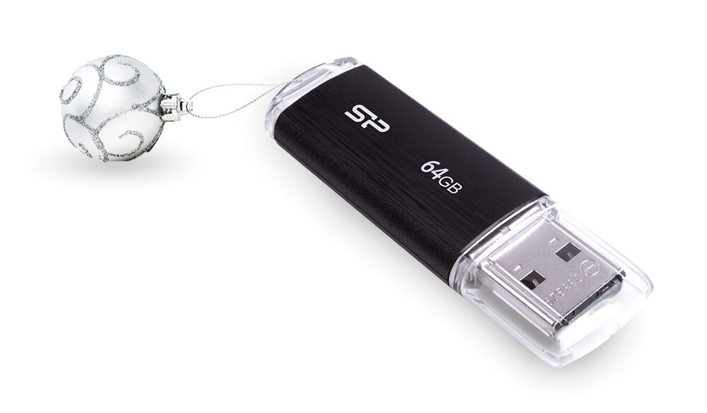 SILICON POWER USB Flash Drive Ultima U02, 64GB, USB 2.0, μαύρο - Image 2
